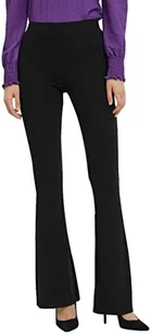 Vero Moda Damskie VMKAMMA NW Flared Cleo Rib Pant GA NOOS szorty, czarny, L / 30 - Spodenki damskie - miniaturka - grafika 1
