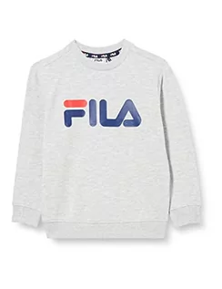 Bluzy dla dziewczynek - FILA Bluza dziecięca Babina Greda Classic Logo Crew, jasnoszary melanżowy, 122-128 - grafika 1