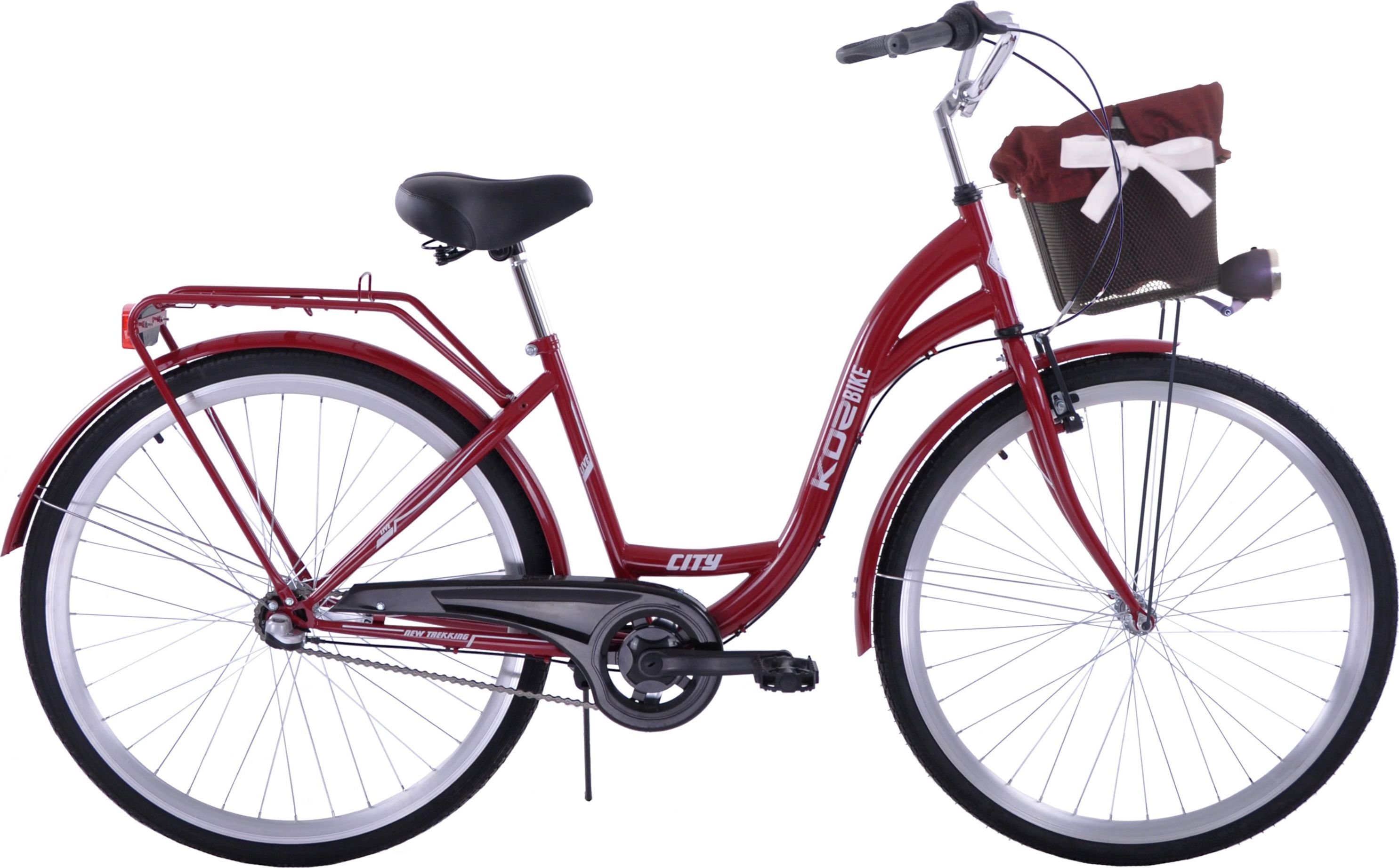 Kozbike Rower miejski 28 damski bordowy