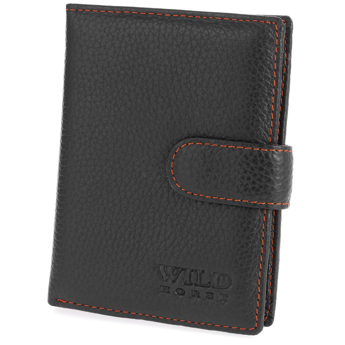Portfel męski Skórzany z Zapięciem Wild Horse Czarny
