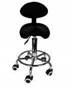Krzesła i taborety kosmetyczne - Calissimo Taboret Kosmetyczny Rodi  Z Oparciem  Black YH-83004G-BLACK-OP - miniaturka - grafika 1