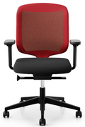 Fotele i krzesła biurowe - Giroflex 434 czerwony fotel obrotowy - miniaturka - grafika 1