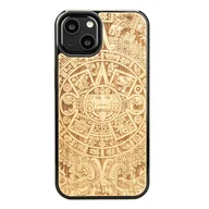 Etui i futerały do telefonów - Bewood Drewniane etui iPhone 13 KALENDARZ AZTECKI ANIEGRE BWD08660 - miniaturka - grafika 1