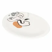 Tace i patery - Ceramiczny talerz do serwowania Villa d'Este Face to Grey, 38 x 27,5 cm - miniaturka - grafika 1