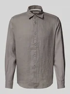 Koszule męskie - Koszula lniana o kroju regular fit ze sportowymi mankietami - miniaturka - grafika 1