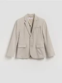 Kurtki i płaszcze dla chłopców - Reserved - Marynarka z dodatkiem wiskozy - beżowy - miniaturka - grafika 1