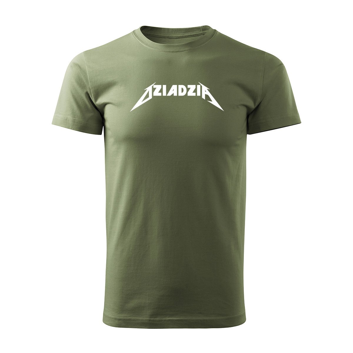 Koszulka z napisem dziadzia na dzień dziadka męska khaki REGULAR-XXL