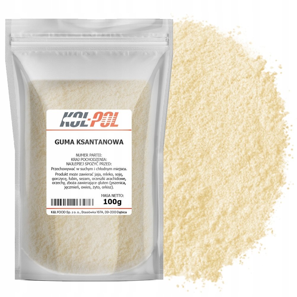 GUMA KSANTANOWA 100g Naturalna mocna zagęstnik spożywczy jakość Kol-Pol