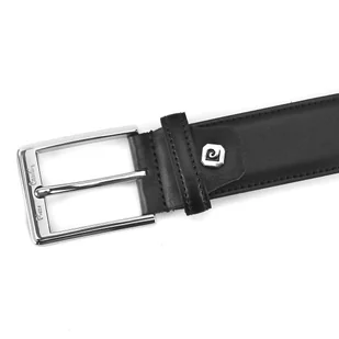 męski pasek z prawdziwej skóry Pierre Cardin 6228 NERO SILVER - Paski - miniaturka - grafika 1