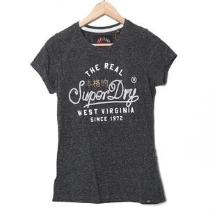 Koszulka damska Superdry Western Entry t-shirt szary-XS - Koszulki i topy damskie - miniaturka - grafika 1