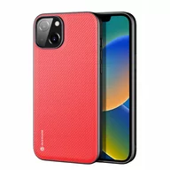 Etui i futerały do telefonów - Dux Ducis Fino etui pokrowiec pokryty nylonowym materiałem iPhone 14 czerwony - miniaturka - grafika 1