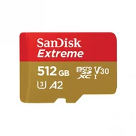Karty pamięci - SanDisk microSDXC Extreme 512GB 190/130 MB/s A2 C10 V30 UHS-I U3 - miniaturka - grafika 1