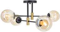 Lampy sufitowe - Czarno-złota lampa sufitowa do sypialni 3045/4A BL TR z serii SORIA - miniaturka - grafika 1