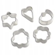 Formy do ciast - METALOWE FOREMKI DO CIASTEK WYKRAWACZE 5 SZT. - miniaturka - grafika 1
