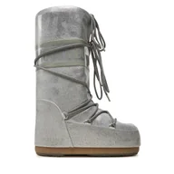 Śniegowce damskie - Śniegowce Moon Boot Icon Glitter 80D1402850 Srebrny - miniaturka - grafika 1