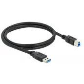 Kable USB - Delock Kabel USB 3.0 1m AM-BM czarny (85066) - miniaturka - grafika 1