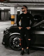 Bluzy męskie - Bluza męska OLAVOGA KAWIS 2024 czerń M - Fashionplace - miniaturka - grafika 1