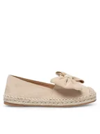 Espadryle damskie - DeeZee Espadryle KL601-69 Beżowy - miniaturka - grafika 1