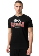 Koszulki męskie - Lonsdale Cromane T-shirt męski, czarny/czerwony/szary, S, 117443 - miniaturka - grafika 1