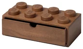 Pojemniki na zabawki - Szuflada na klocki Lego Brick 8 Drewniana szufladka na biurko Ciemna 40210902 - miniaturka - grafika 1
