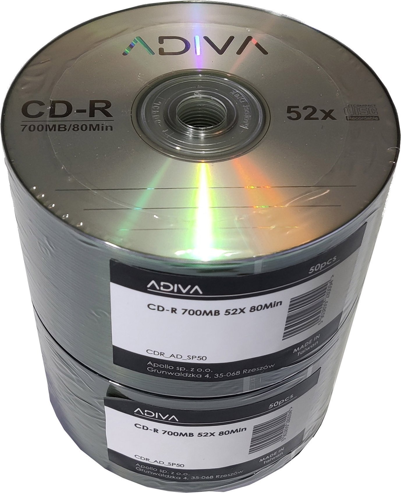 Adiva Adiva CD-R 700MB x52 szpindel 50 szt.| 80min ADIVACDRSP50