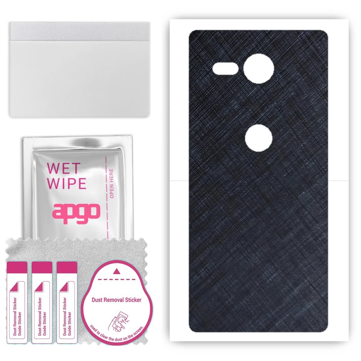 Folia naklejka skórka strukturalna na TYŁ do Sony Xperia XZ2 Compact - Tytan Niebieski - apgo SKINS