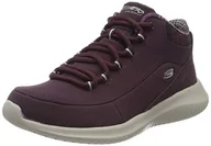 Sneakersy damskie - Skechers Ultra Flex 12918-burg wysokie sneakersy damskie, czerwony - Czerwony Burgundy 12918 zamek - 35 EU - miniaturka - grafika 1