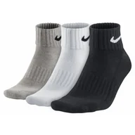 Skarpetki damskie - Skarpety Nike 3 pak Value Cotton Quarter (kolor Biały, rozmiar 38-42) - miniaturka - grafika 1