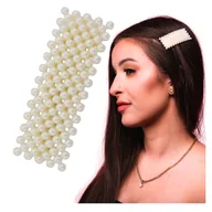 Ozdoby do włosów - Spinka do Włosów Złota Biała Wsuwka z Perłami Ślubna Lekka i Bezpieczna - miniaturka - grafika 1