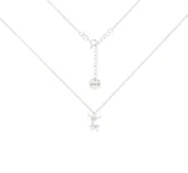 Naszyjniki - Srebrny choker pancerka z reniferkiem - miniaturka - grafika 1