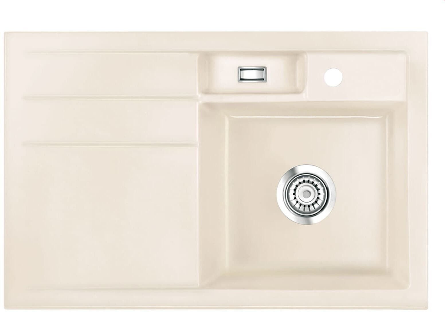SYSTEMCERAM Zlewozmywak BELA 78 Magnolia, zlewozmywak ceramiczny, korek manualny 5018 01 10