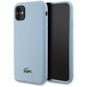 Etui i futerały do telefonów - Etui LACOSTE Silicone Croc Logo MagSafe do Apple iPhone 11 Jasnoniebieski - miniaturka - grafika 1