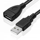 Listwy zasilające - Kabel przedłużacz USB A-A BULK USB 2.0 1,5m czarny - miniaturka - grafika 1