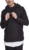 Bluzy męskie - Urban Classics Męska bluza z kapturem Loose Terry Inside Out, czarny (Black 00007), L - miniaturka - grafika 1