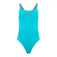 Stroje kąpielowe dla dziewczynek - Strój kąpielowy jednoczęściowy damski arena Team Swim Tech Solid niebieski 004763/840 30 - miniaturka - grafika 1