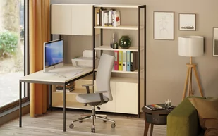 Zestaw HOME OFFICE, biały - Zestawy mebli biurowych - miniaturka - grafika 3