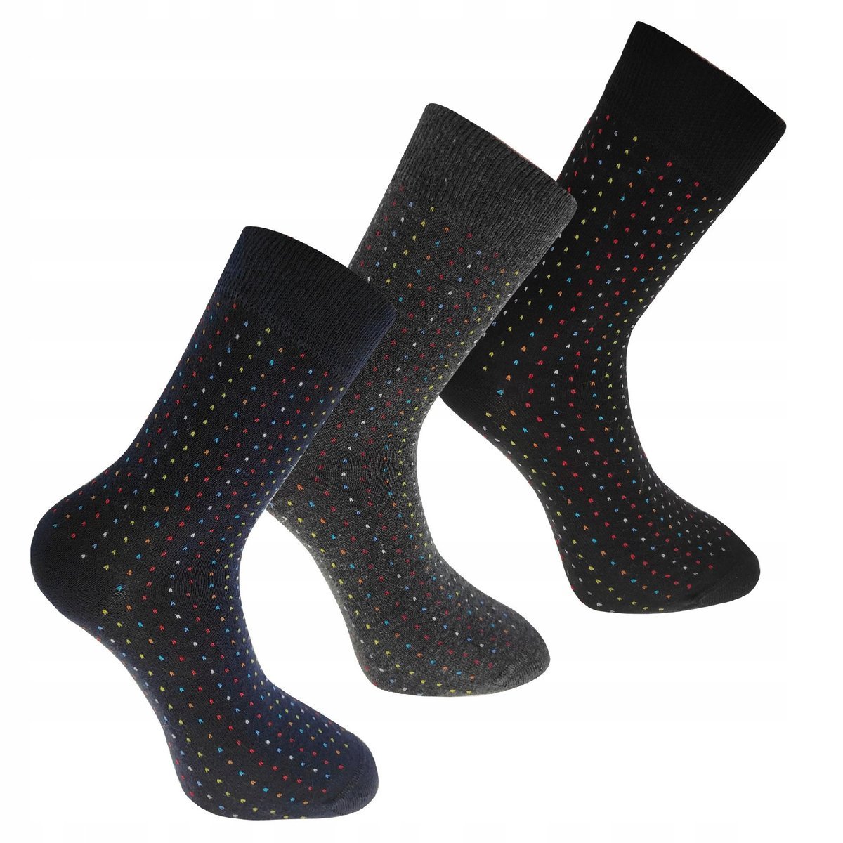 Skarpety Męskie Wysokie Garniturowe 3szt MORAJ r. 43-45