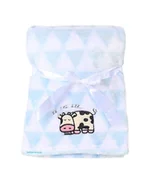 Koce i narzuty dla dzieci - Kocyk z haftem Ricco krówka 75x100 BabyMatex - miniaturka - grafika 1