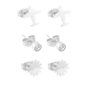 Kolczyki - Zestaw 3 par koczyków samolot Blueberry - miniaturka - grafika 1