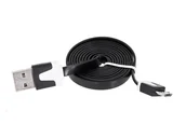 Kable - KK21D KABEL PŁASKI MICRO USB 2.0 1M ŁADOWARKA GSM - miniaturka - grafika 1