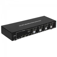 Przełączniki KVM - Techly 101935 Przełącznik KVM 4/1 DisplayPort/USB 4K 30Hz, hub USB | - miniaturka - grafika 1
