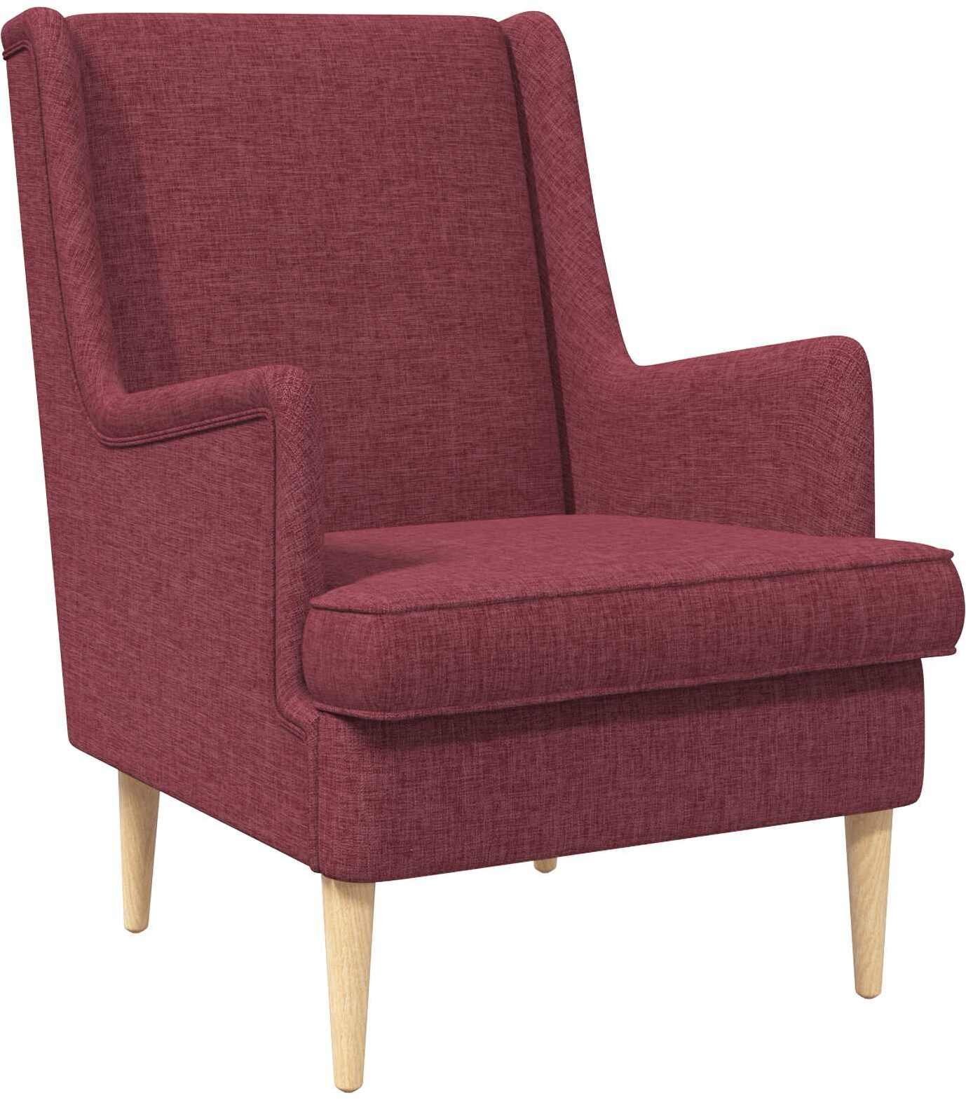 vidaXL vidaXL fotel Czerwone wino tkanina