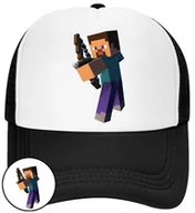 Czapki i chusty sportowe męskie - CZAPKA Z DASZKIEM MINECRAFT DLA DZIECI NA LATO CZARNA BEJSBOLÓWKA - miniaturka - grafika 1