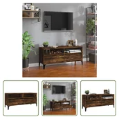 Szafki RTV - The Living Store szafka pod telewizor dąb wędzony 100x34,5x44,5 cm materiał drewnopochodny - miniaturka - grafika 1