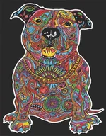 Prace ręczne dla dzieci - Kolorowanka welwetowa,  Pies Spike - miniaturka - grafika 1