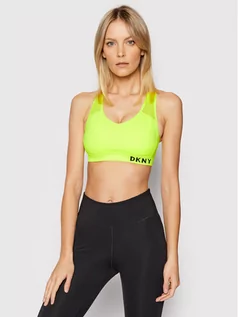 Bielizna sportowa damska - DKNY Sport Biustonosz sportowy DP1T5945 Żółty - grafika 1