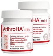 Suplementy i witaminy dla psów - Dolfos ArthroHA mini  - preparat wspomagający leczenie schorzeń stawów 2x40 tab. - miniaturka - grafika 1