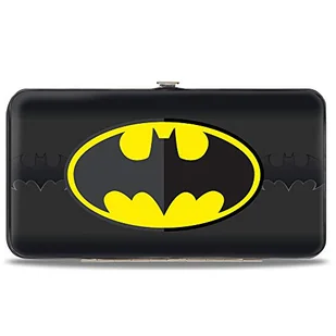 Buckle-Down - Portfel z zawiasami - Batman Ikona centrowany/nietoperz pasek sygnałowy czarny/żółty/szary unisex dorośli, wielobarwny - Koszulki i topy damskie - miniaturka - grafika 1