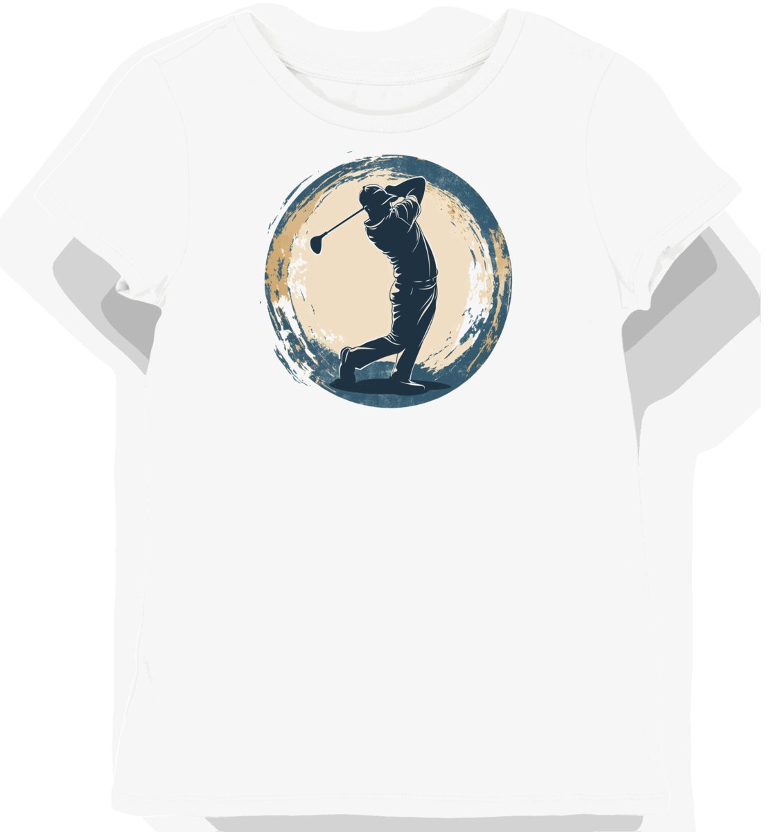 Koszulka damska biała z grafiką golfisty retro XL