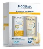 Kremy dla dzieci - Bioderma Photoderm Zestaw dermokosmetyków, Pediatric Spray SPF50+ 200ml + Atoderm Huile De Douche 200ml - miniaturka - grafika 1